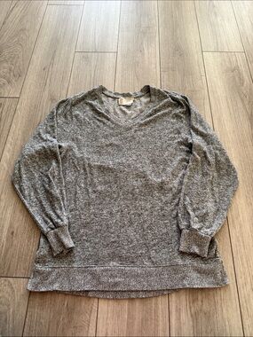Anthropologie Saturday Sunday Gray V-neck Sweater Small